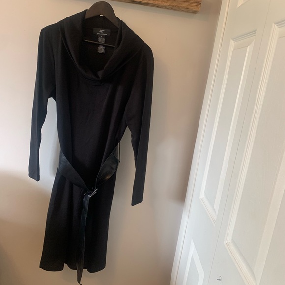 NWOT / Lemmie for Nina Leonard / Cowl Neck / Sweater Dress / Belted - Picture 2 of 10